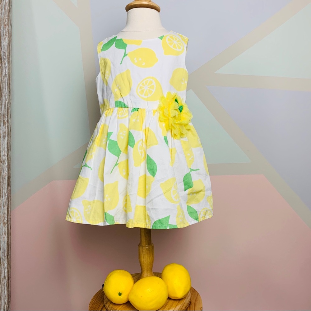 Baby girl lemon printed dress 🍋🍋🍋🍋 - Picture 1 of 8